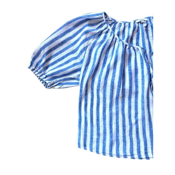 Rails Blouse Kirstie Top Casablanca Stripe Size Medium Linen Blend $168. Striped - Picture 3 of 8